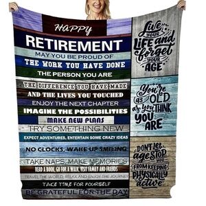 Retirement Gifts for Men/Women Retirement Gifts Throw Blanket 60"x50"